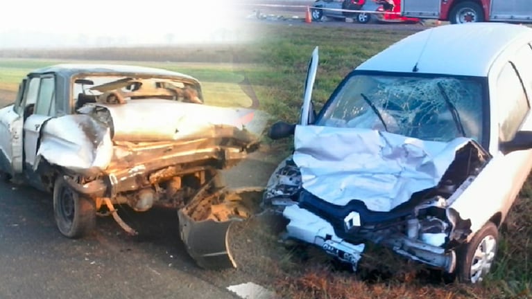 El Falcon, el Clio y el Honda Civic (al fondo) que participaron del accidente.