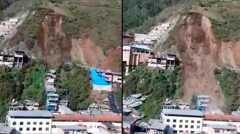 El fenómeno tardó algunos segundos en tragarse varias viviendas.