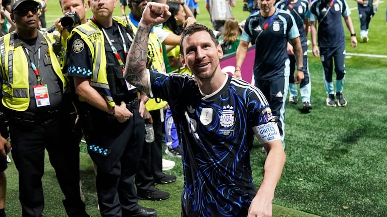 El festejo de Messi tras la clasificación de Argentina a la final del Mundial 2026.