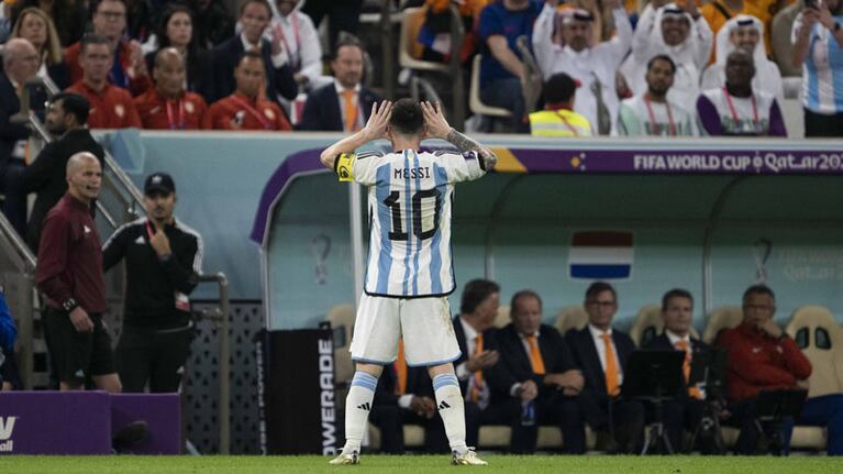 El festejo de Messi, una imagen para el recuerdo en Qatar.