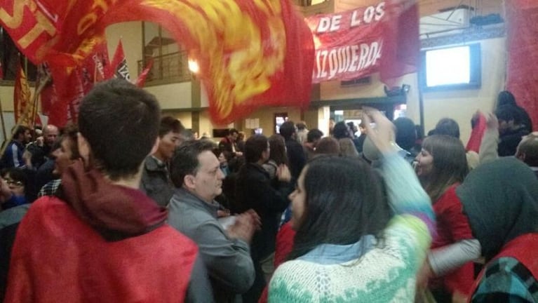 El festejo del Frente de Izquierda