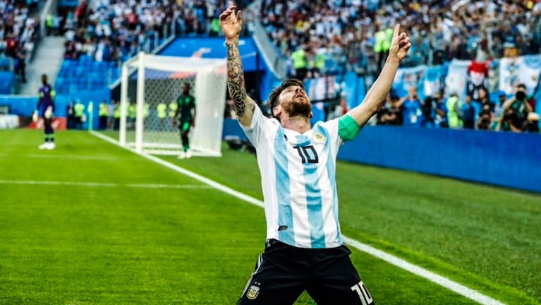 El festejo épico de Leo Messi tras su golazo.