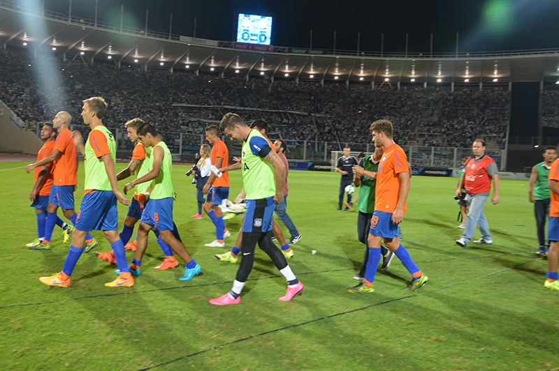 El festejo fue todo albiazul. Foto: Lucio Casalla / ElDoce.tv