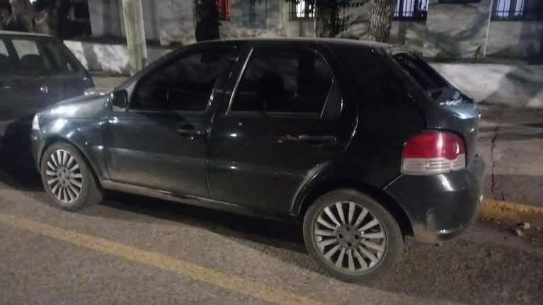 El Fiat Palio que le robaron al conductor de Uber.