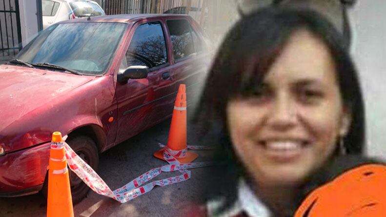 El Ford Fiesta de Claudia Ivana Lucero apareció abandonado.