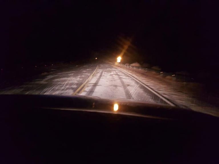 El frío trajo la nieve a las sierras cordobesas