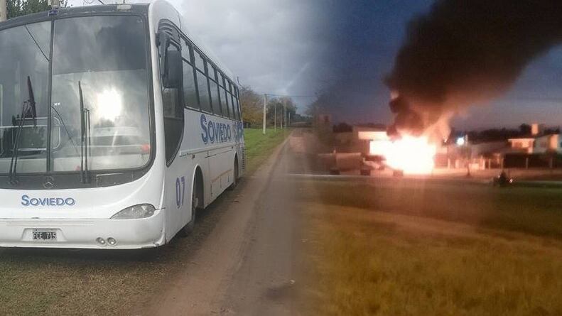 El fuego destruyó las dos unidades de la empresa familiar Soviedo. Foto Flor Fuentes. El Doce y Vos.