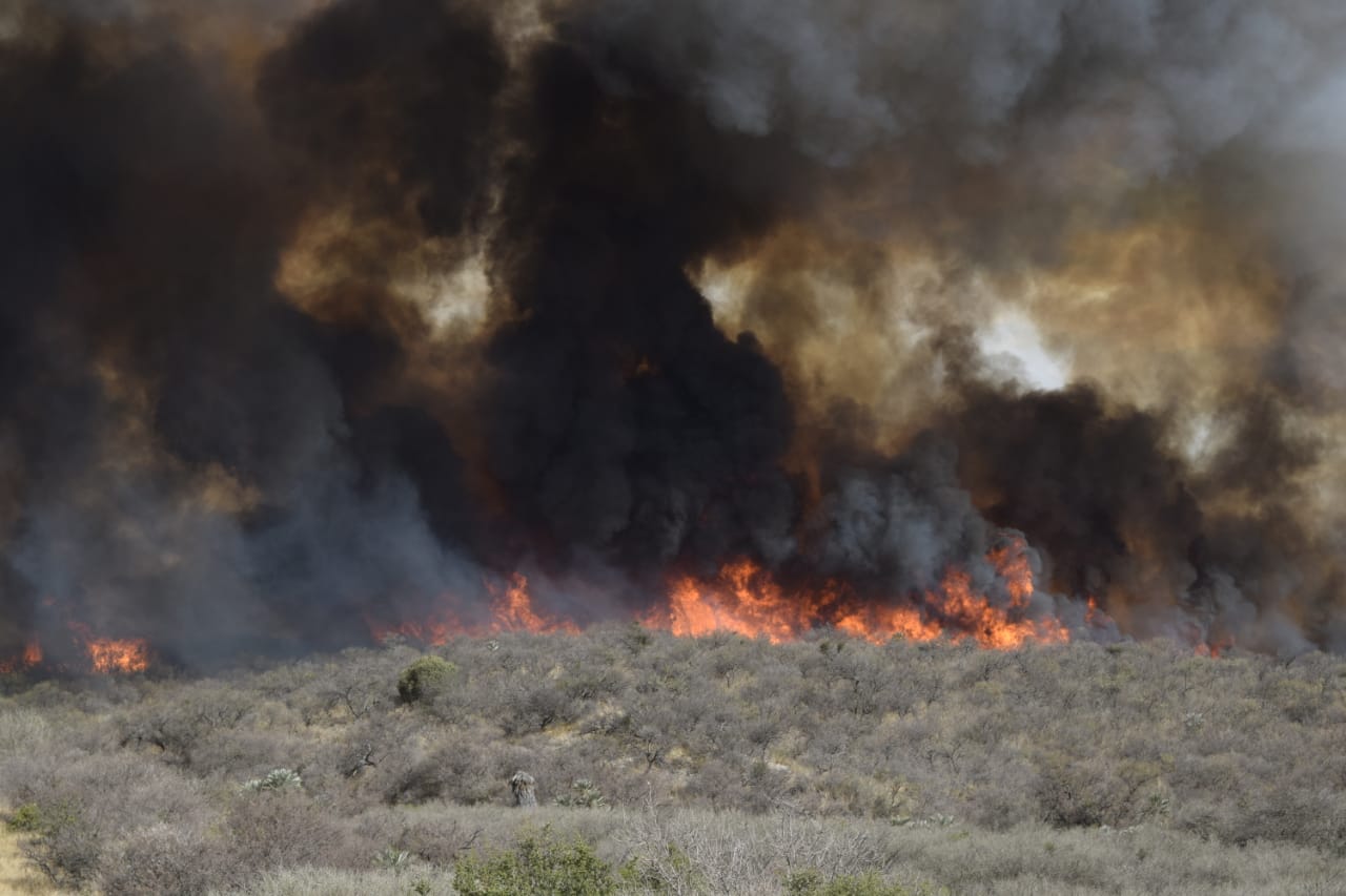 El fuego en Capilla del Monte.