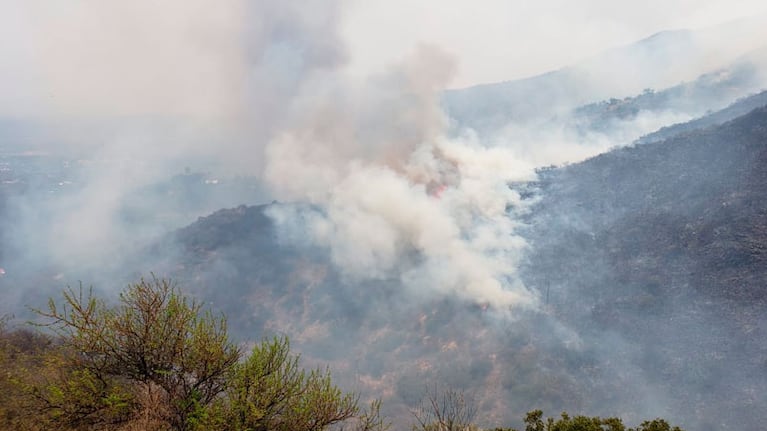 El fuego llegó a la cima del complejo de aerosillas. Foto: Fido Cuestas/ElDoce
