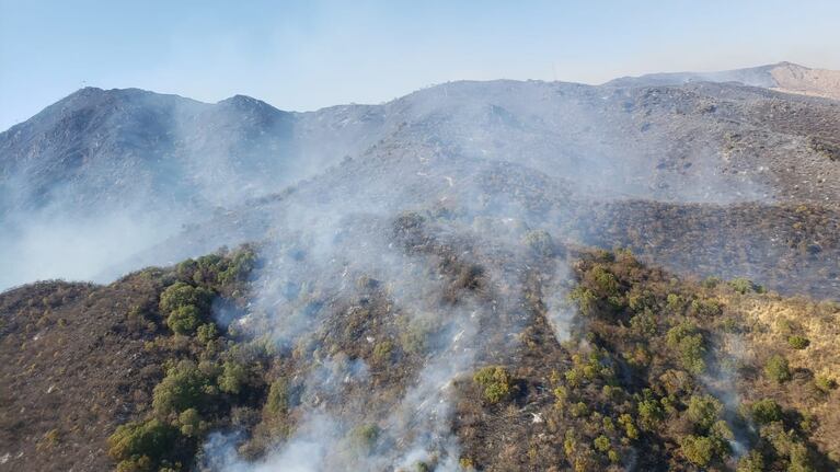El fuego no da tregua y cientos de bomberos y hasta vecinos intentan combatirlo. / Foto: El Doce