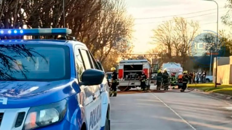 El fuego ocurrió en una vivienda de General Cabrera. Foto: FM La Voz de la Amistad.