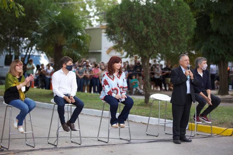 El furcio de la locutora al despedir a Cristina Kirchner en el acto por el Día de la Memoria