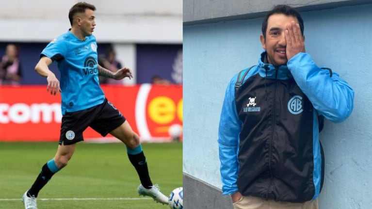 El gesto de Compagnucci con un hincha de Belgrano.