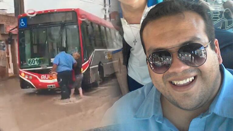 El gesto de Emiliano fue filmado por otro conductor.