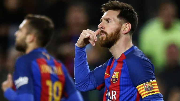 El gesto de Messi en pleno partido iba dirigido a su sobrino.