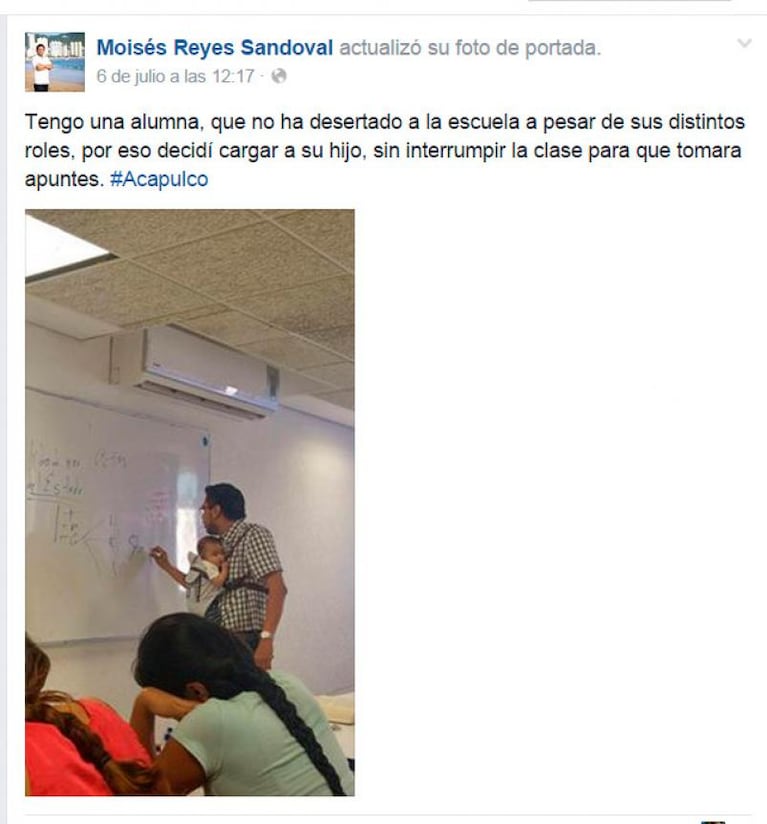 El gesto del profesor mexicano que conmueve a todos