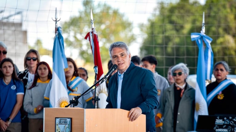 El gobernador Martín Llaryora en Adelia María.