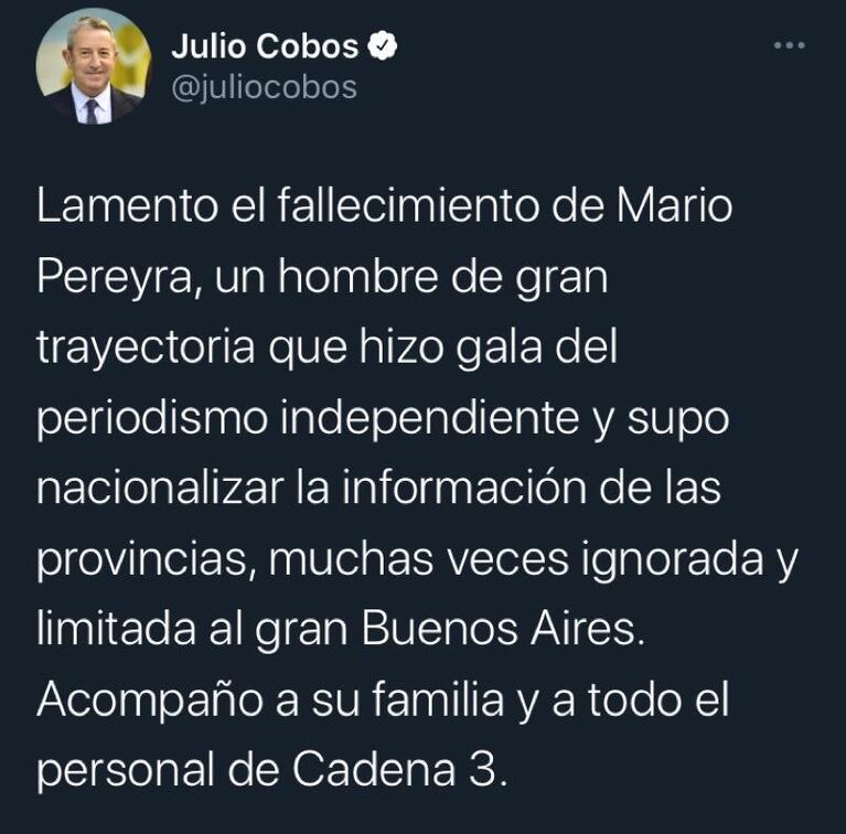 El gobernador Schiaretti despidió a Mario Pereyra: el mensaje de los políticos