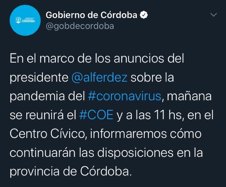 El Gran Córdoba sigue en cuarentena: el interior de la provincia entra a la fase de "distanciamiento social"