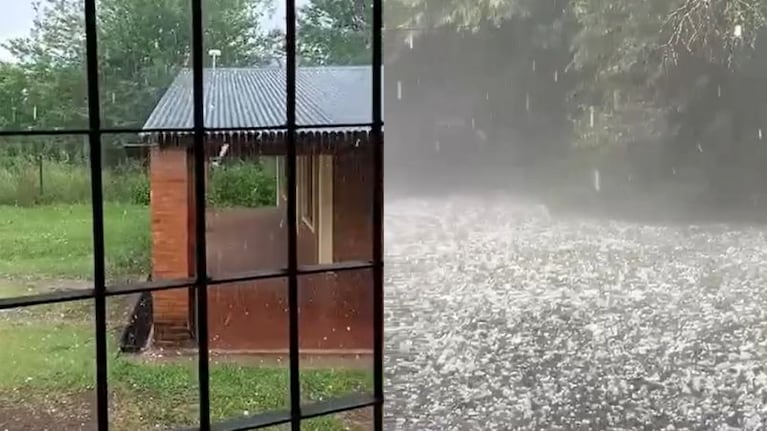 El granizo llegó al valle de Calamuchita.