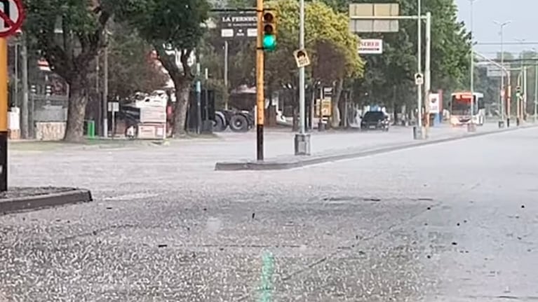 El granizo sorprendió a Río Cuarto y localidades de la zona.