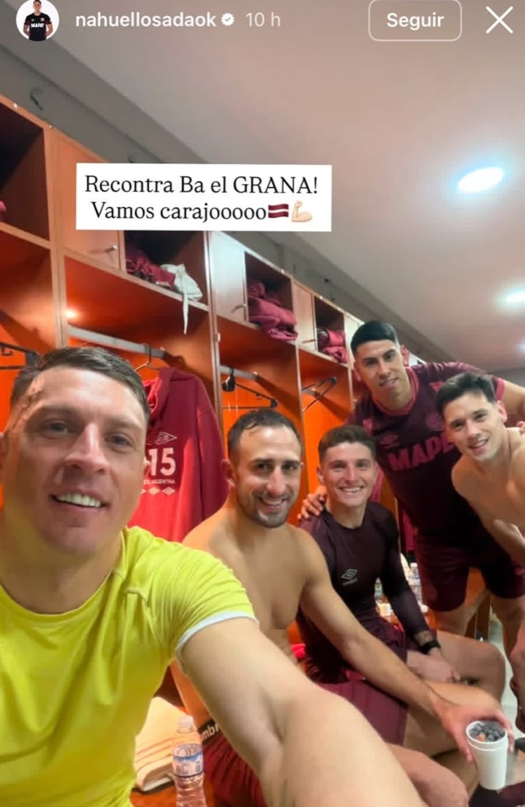 El grosero gesto de Nahuel Losada a los hinchas de Talleres: “Se me desacomodó el guante”