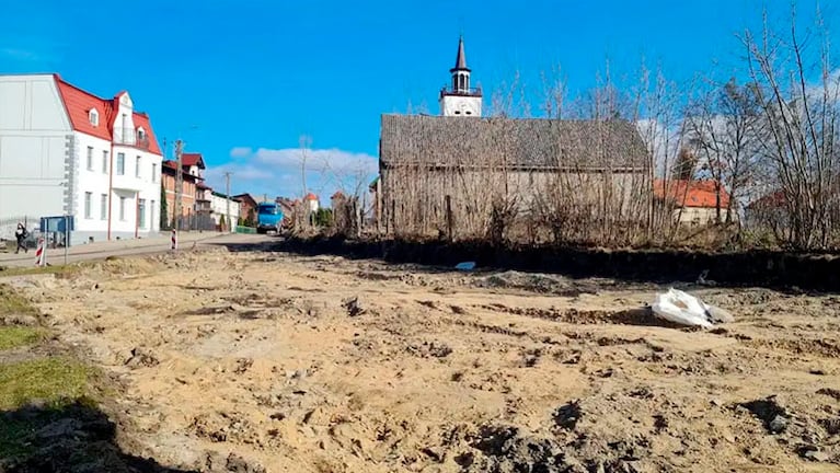 El hallazgo se produjo cerca de una iglesia. Foto: Gmina Luzino.