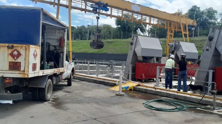 El hecho ocurrió en la planta de líquidos cloacales camino a Chacra de la Merced.