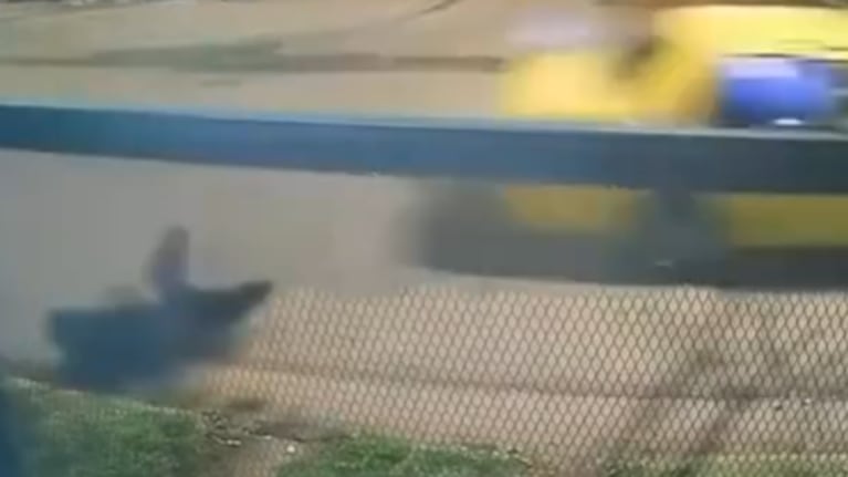 El hecho quedó grabado por las cámaras de seguridad.