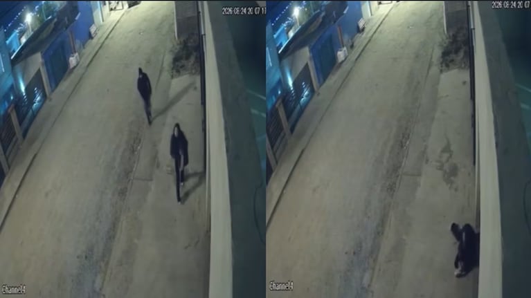 El hecho quedó grabado por las cámaras de una casa.