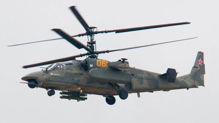 El helicóptero fue derribado con un misil tierra.