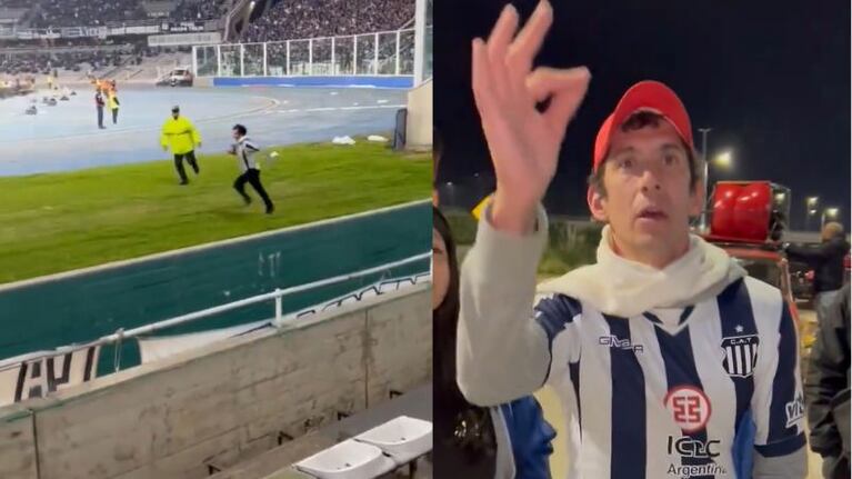 El hincha de Talleres que saltó la fosa del Kempes.