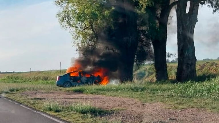 El hombre estrelló su auto tras cometer el asesinato.