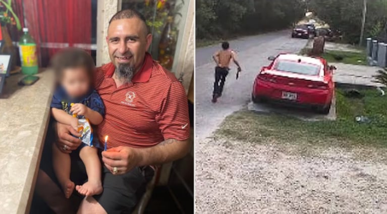 El hombre fue atacado por sus perros en el jardín de su casa.