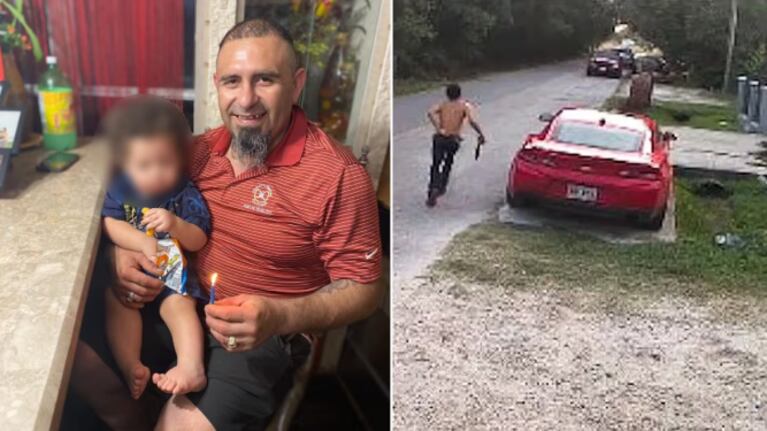 El hombre fue atacado por sus perros en el jardín de su casa.