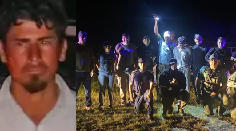 El hombre fue encontrado entre pastizales.