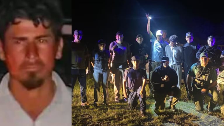 El hombre fue encontrado entre pastizales.