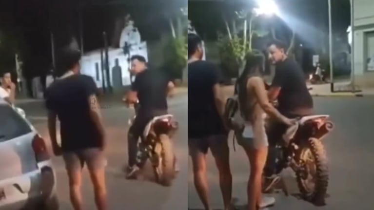 El hombre golpeó a su hija en medio de la calle. (Foto: captura video X @Hechosanderecho)
