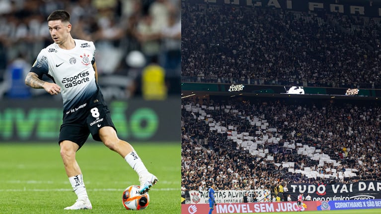 El homenaje de la hinchada del Corinthians a Garro.