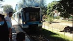 El humo saliendo desde la formación del Tren de las Sierras.