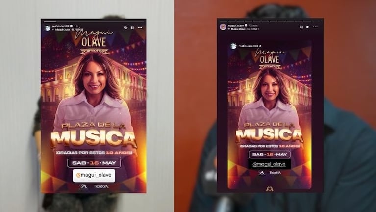 El ida y vuelta de Magui Olave y Matías Suárez en redes.