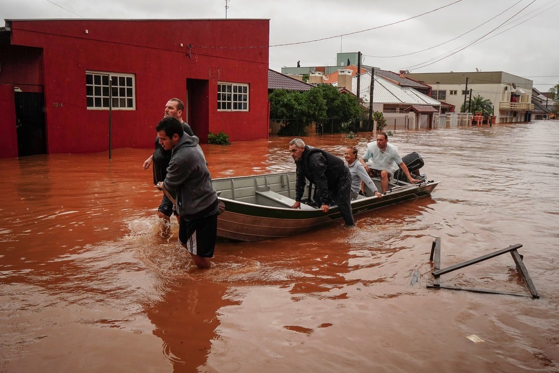 El impacto de la lluvia en Sao Sebastiao do Caí.