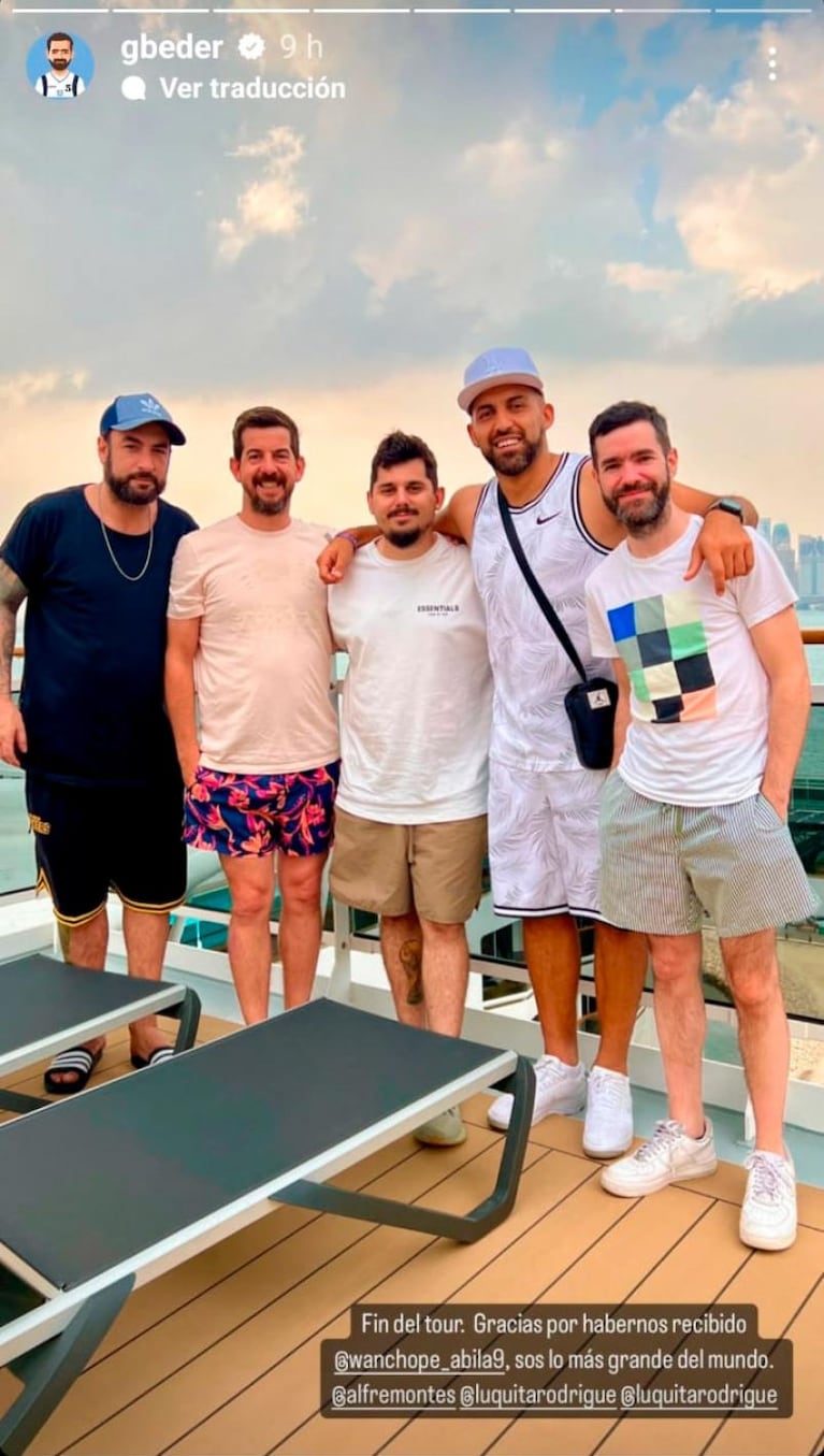 El imponente crucero al que Wanchope Ábila invitó a un grupo de streamers en Qatar