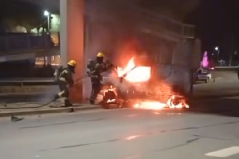 El incendio fue en la ruta 5, a la altura de Los Cedros.