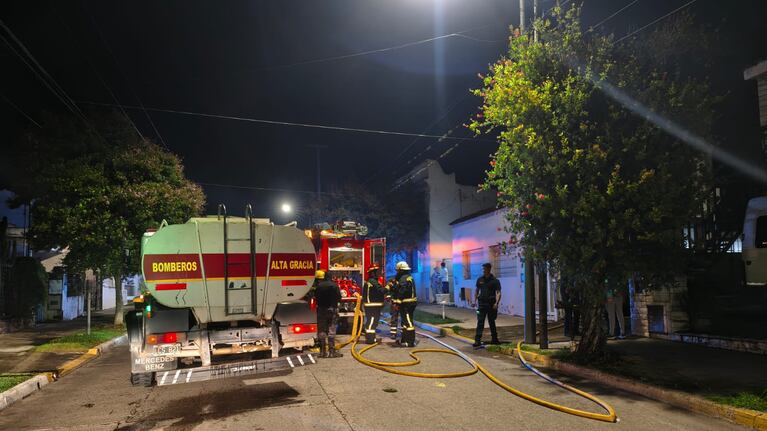 El incendio fue en una casa de Alta Gracia.