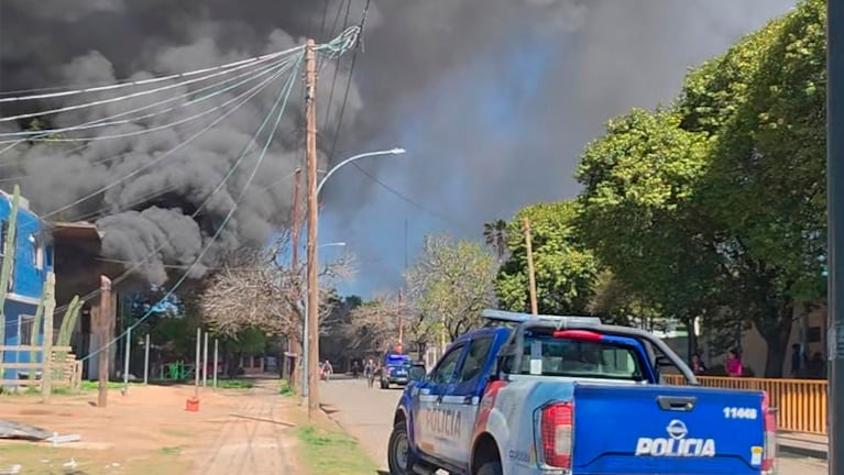 El incendio generó alarma en barrio Ampliación Palmar.
