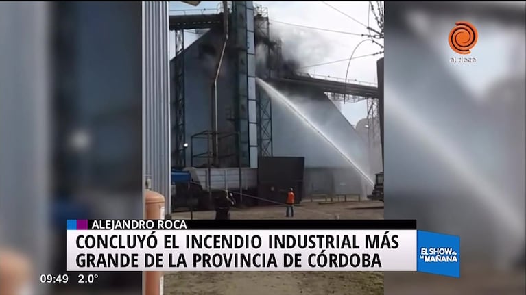 El incendio industrial más grande de Córdoba