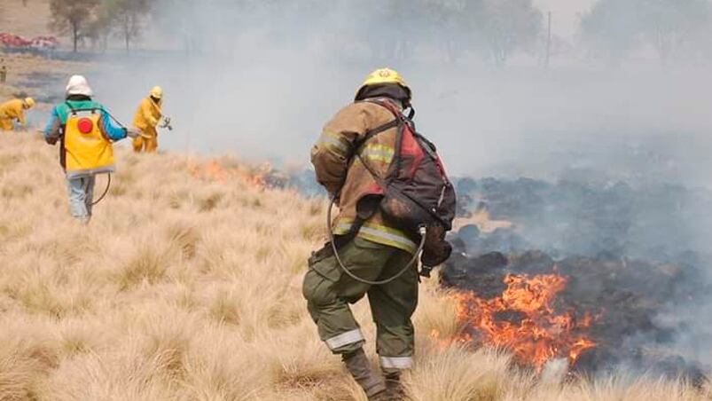 El incendio se originó camino a Ongamira.