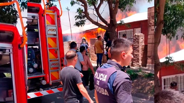 El incendio se produjo en una vivienda de barrio Bello Horizonte.