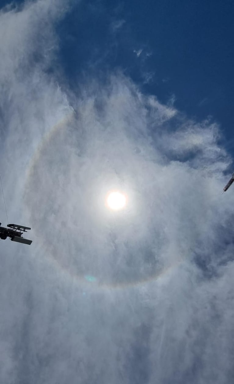 El increíble halo que rodeó el sol.